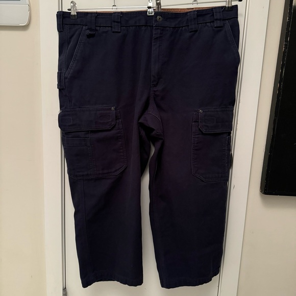 Duluth Trading Co. Fire Hose Relaxed Fit Cargo Work Pants, Navy, Size 46… - Picture 1 of 6